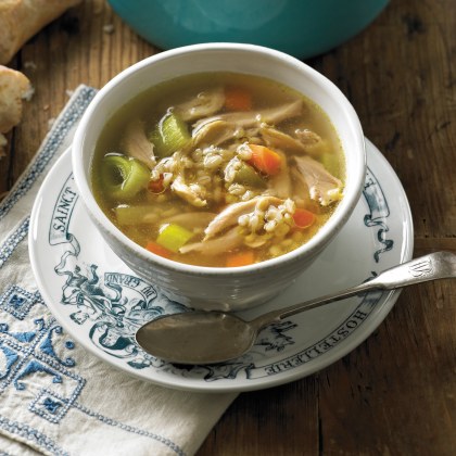 Cornfed Chicken and Barley Soup