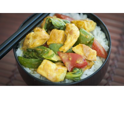 Coconut Curry with Chicken and Asian Vegetables