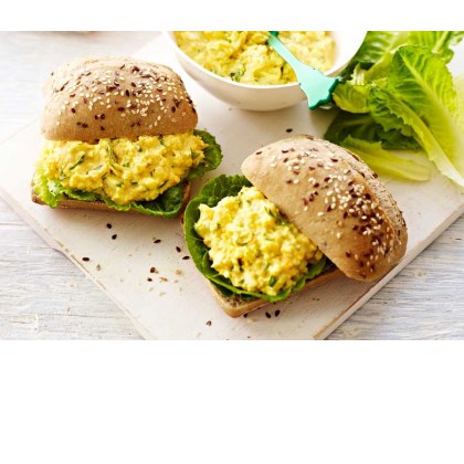 Curried Egg and Cos Rolls