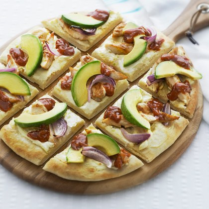 Chicken Pizza with Avocado and Salsa