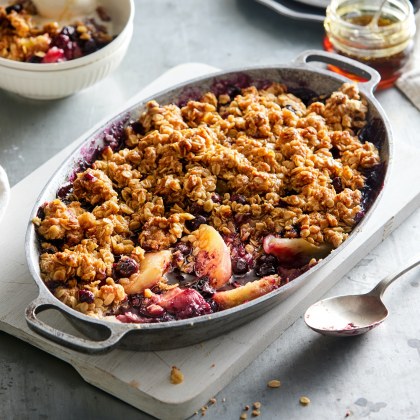 Apple and Blueberry Anzac Crumble