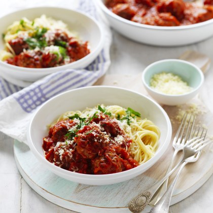 Meatballs in Spicy Tomato Sauce