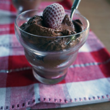 Frozen Strawberry and Chocolate Mousse
