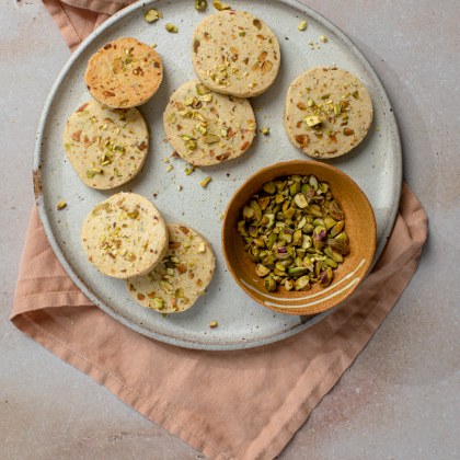 Pistachio Shortbread Cookies