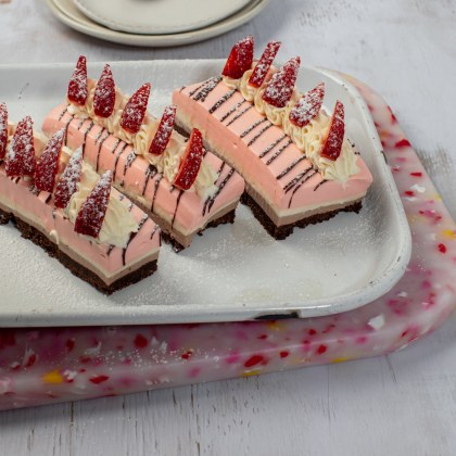 Neapolitan Cheesecake Slice