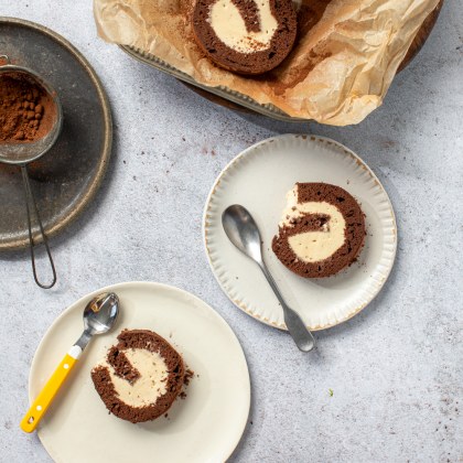 Espresso Chocolate Swiss Roll