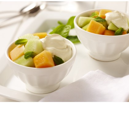 Minty Melon with Ginger Yoghurt