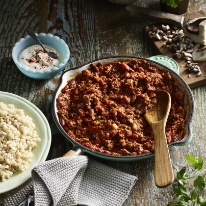 Beef and Mushroom Chilli Con Carne with a Cayenne Kick