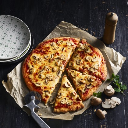 Fast and Fierce 10-Minute Mushroom Pizza with Easy Yoghurt Pizza Base