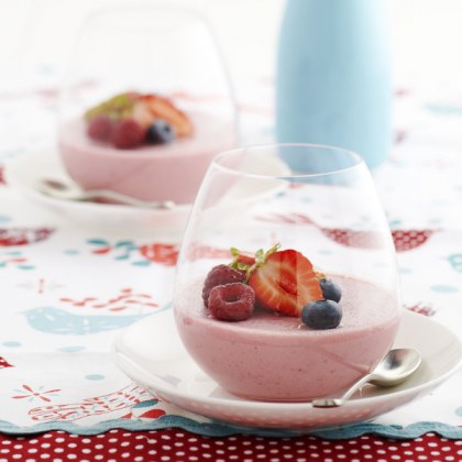 Berry Mousse With Glazed Berries