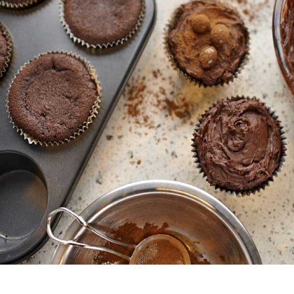 Chocolate on Chocolate Cup Cakes