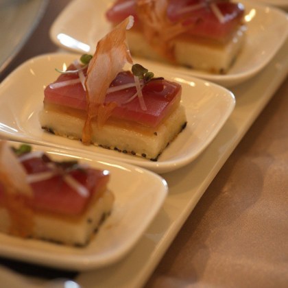 Southern Ocean Yellowfin Tuna, Daikon, Glutinous Rice, Sencha, Shoyu, Pickled Ginger