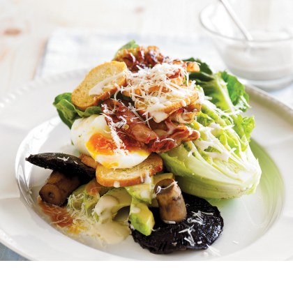 Mushroom & Avocado Caesar Salad