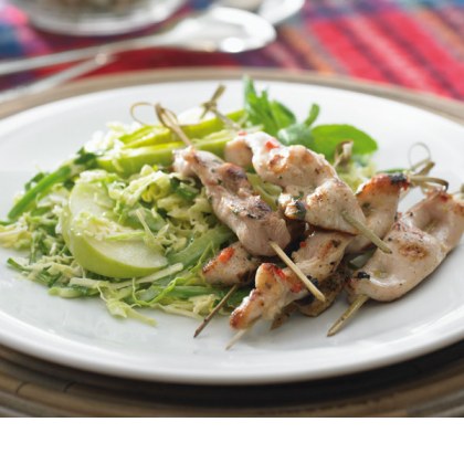 Marinated Chicken and Green Slaw