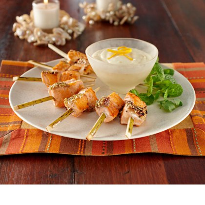 Moroccan Salmon Skewers with Citrus Mayo