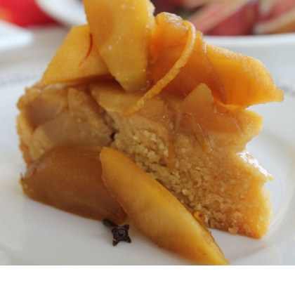Apple & Fig Polenta Torta - Bustrengo Cake | All that's Jas