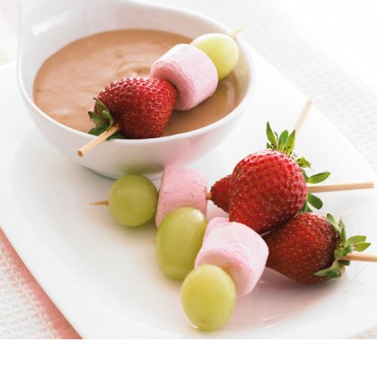 TOBLERONE Froth with Fruit Skewers