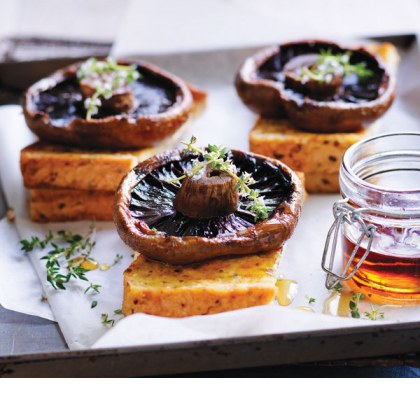 Baked Mushrooms with French Toast