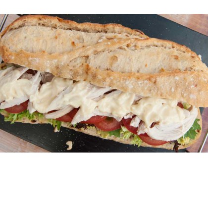 Chicken Salad Baguette with whole Egg Mayonnaise