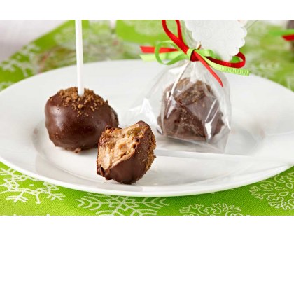 Santa's Chocolate Cheesecake Pops