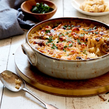 Chicken and Mushroom Baked Risotto