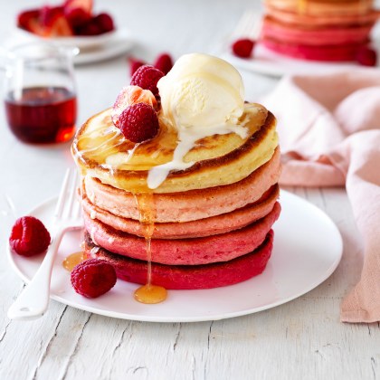 Pink Ombre Pancakes