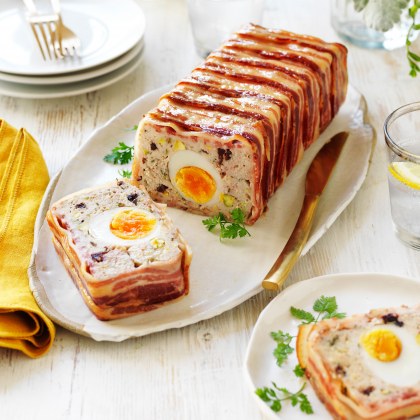 Chicken and pork terrine with egg centre