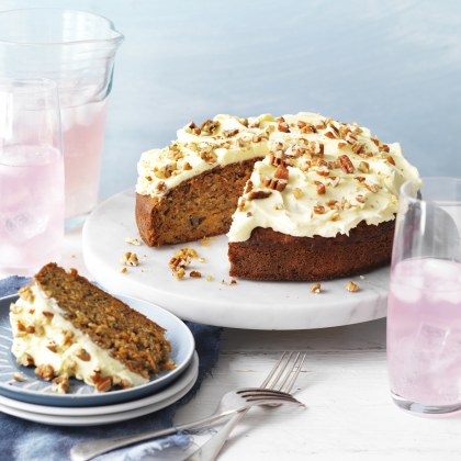 Carrot and Pecan Cake with Cream Cheese Frosting