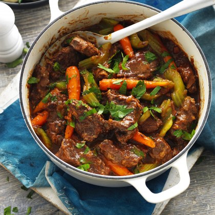 Slow Cooker Beef Stew with Fruit Chutney