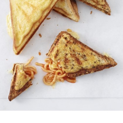 Spaghetti and Cheese Jaffles (Toasties)