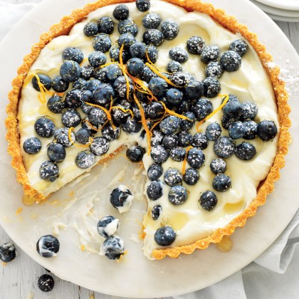 No-bake blueberry and ricotta tart