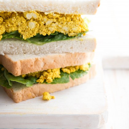 Curried Eggless Tofu Sandwiches Recipe