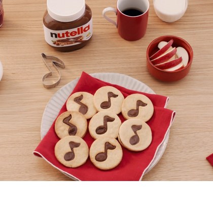 Christmas Note Cookies with Nutella