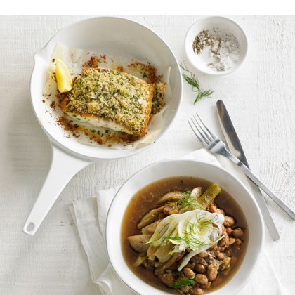 Snapper, Pinto Beans, Fennel