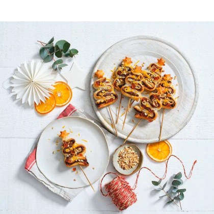 Nutella and Pampas Puff Pastry Christmas Tree Skewers