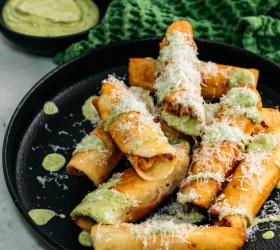 Chicken Taquitos with Green Salsa
