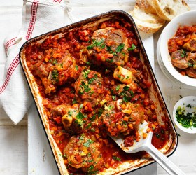 Slow-Baked Veal Shanks in Tomato Sauce