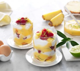 Pine Lime Curd and Coconut Yoghurt Pots