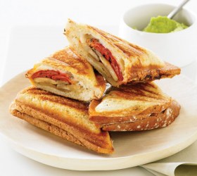 Roasted Capsicum, Mushroom and Goat's Cheese Jaffle