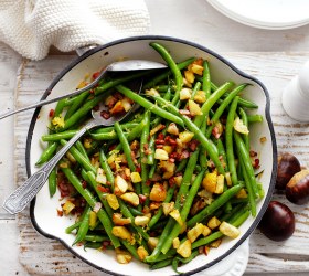 Chestnut and Bacon Green Beans