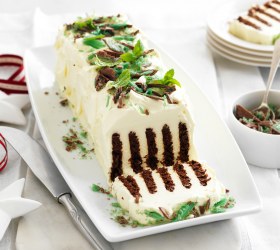 Chocolate mint ripple cake