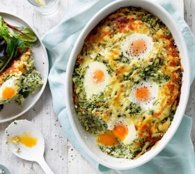 Egg and Spinach Rice Bake