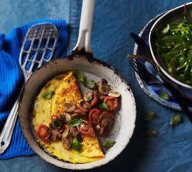 Mushroom and Tomato Omelette