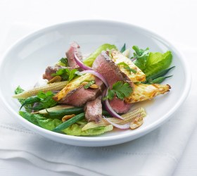 Beef Salad with Chilli, Mint and Coriander Dressing