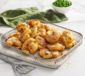 Air Fryer Smashed Garlic & Herb Parmesan Potatoes