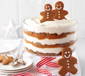 Gingerbread and caramel trifle