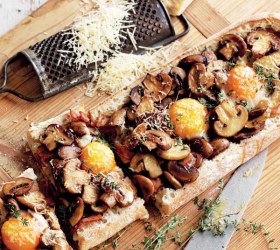 Mushroom, Bacon & Egg Breakfast Toastie