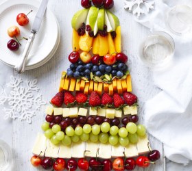 Fruit and Cheese Platter Christmas Tree