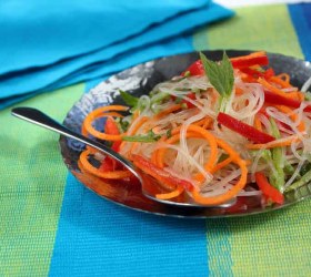 Asian Style Noodle Salad With Tangy Citrus Dressing