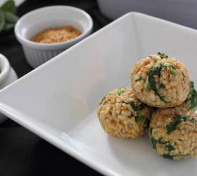 Satay Brown Rice Balls